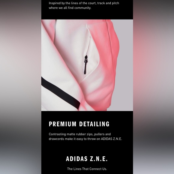 WOMEN’S ADIDAS Z.N.E. HOODED SWEATSHIRT SIZE LARGE *NWT* retail $100 - Picture 11 of 13